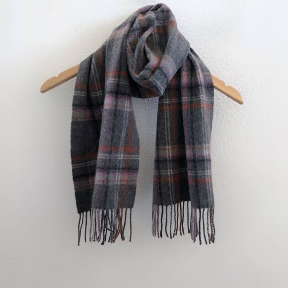 LOUISA  PERINI 100% Cashmere Plaid Scarf - Picture 1 of 4